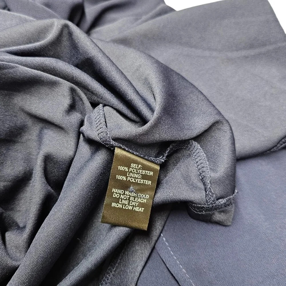 Lulu's All My Life Navy Blue Long Sleeve Maxi Dress Size XS NWT Chiffon V-Neck - Picture 11 of 11